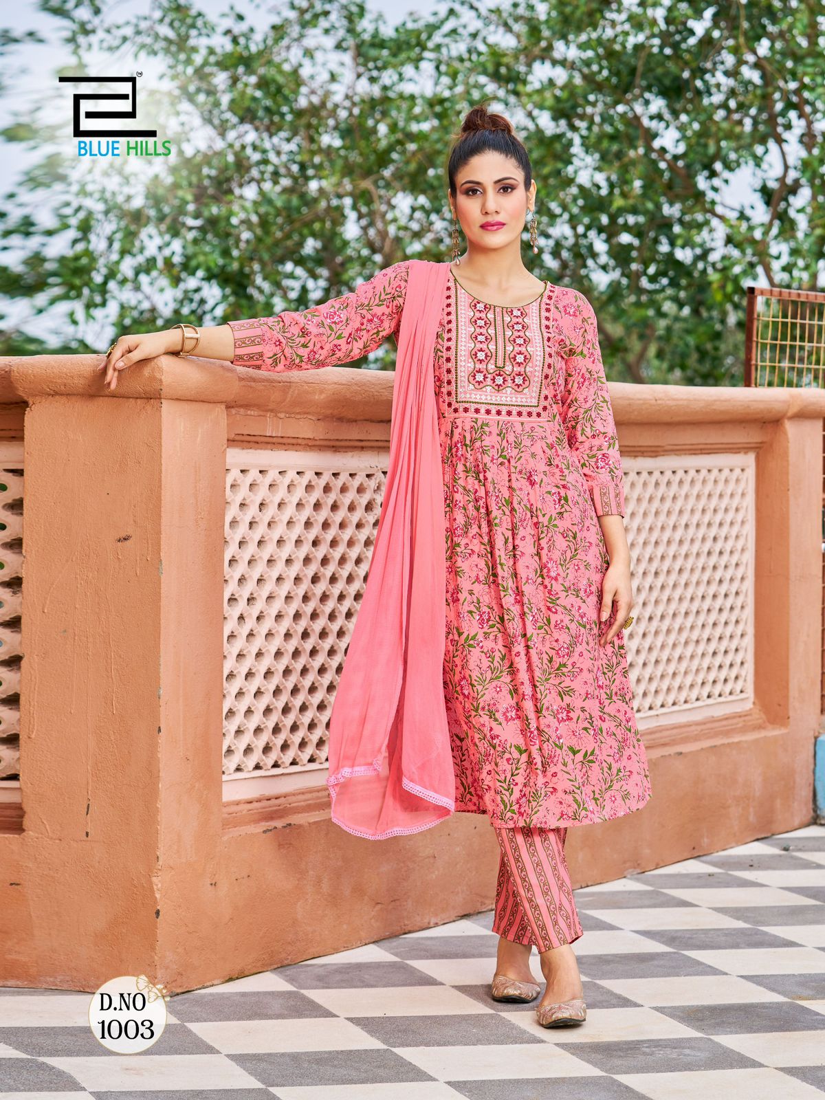 Kiara By Blue Hills Embroidery Printed Rayon Kurti With Bottom Dupatta Wholesale Market In Surat